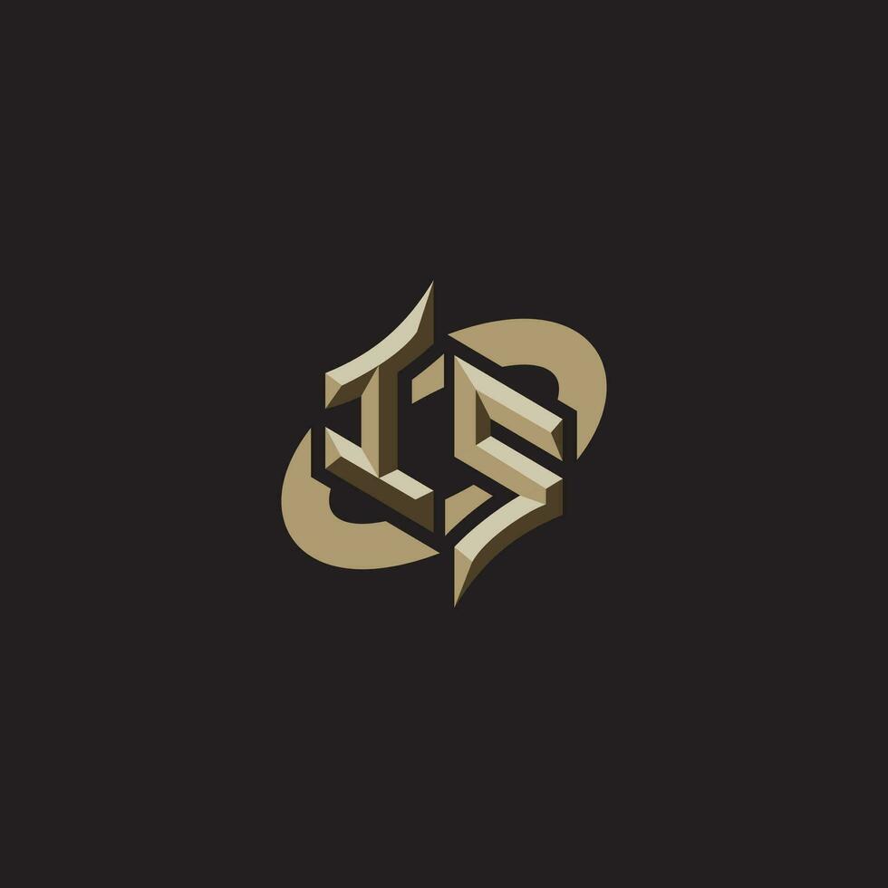 IS initials concept logo professional design esport gaming vector