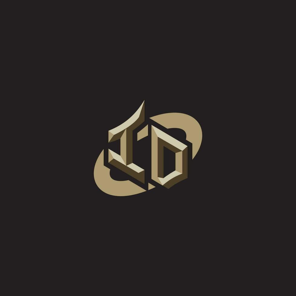 IO initials concept logo professional design esport gaming vector