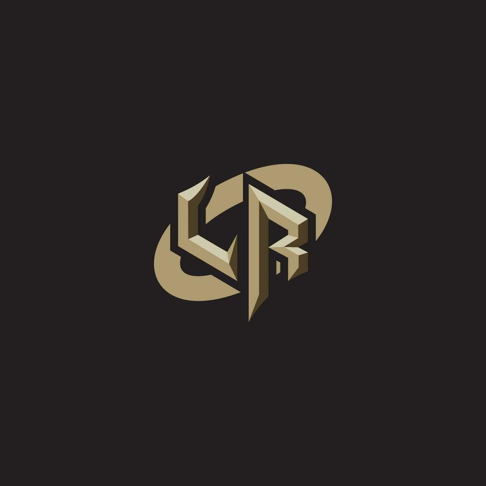 LR initials concept logo professional design esport gaming vector