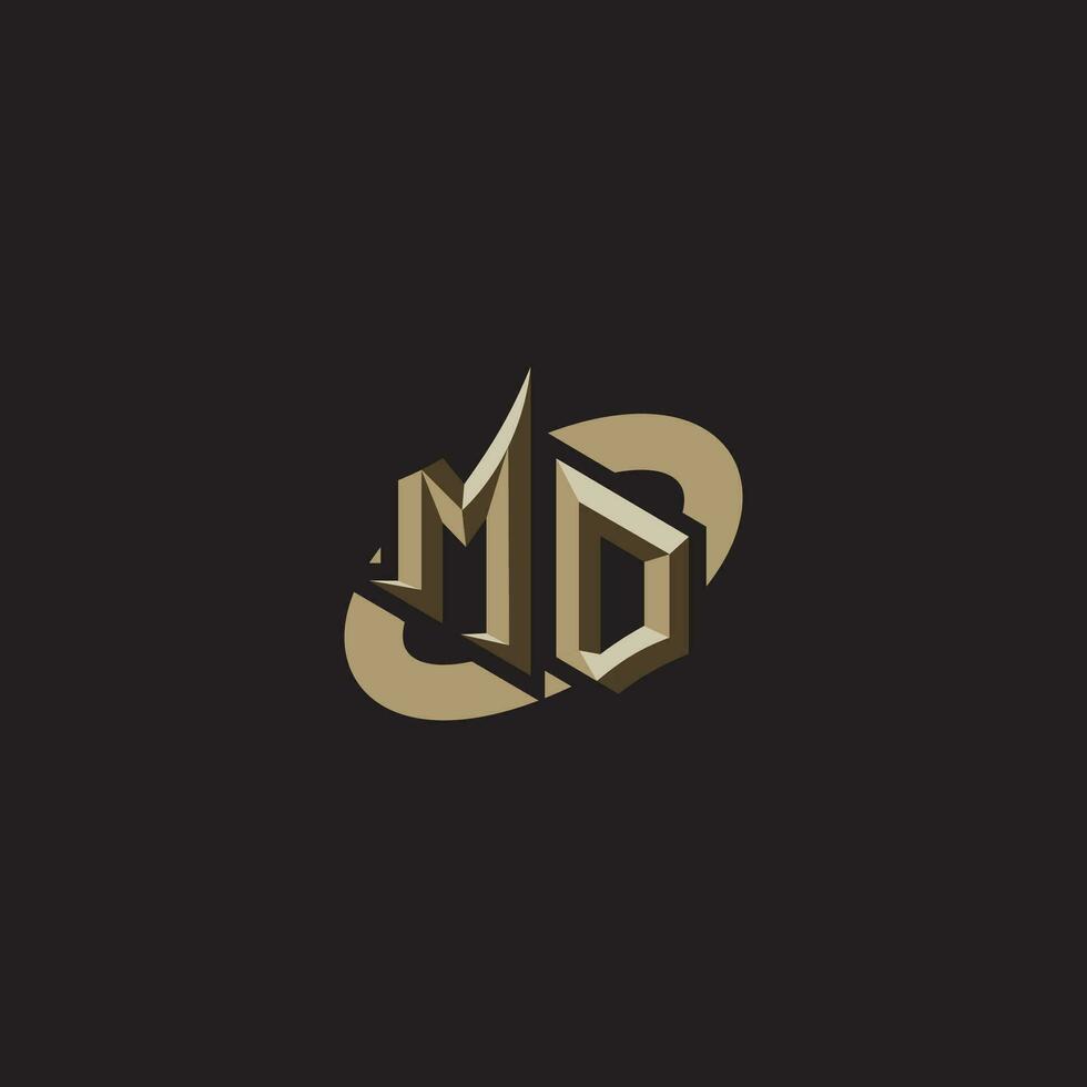 MO initials concept logo professional design esport gaming vector