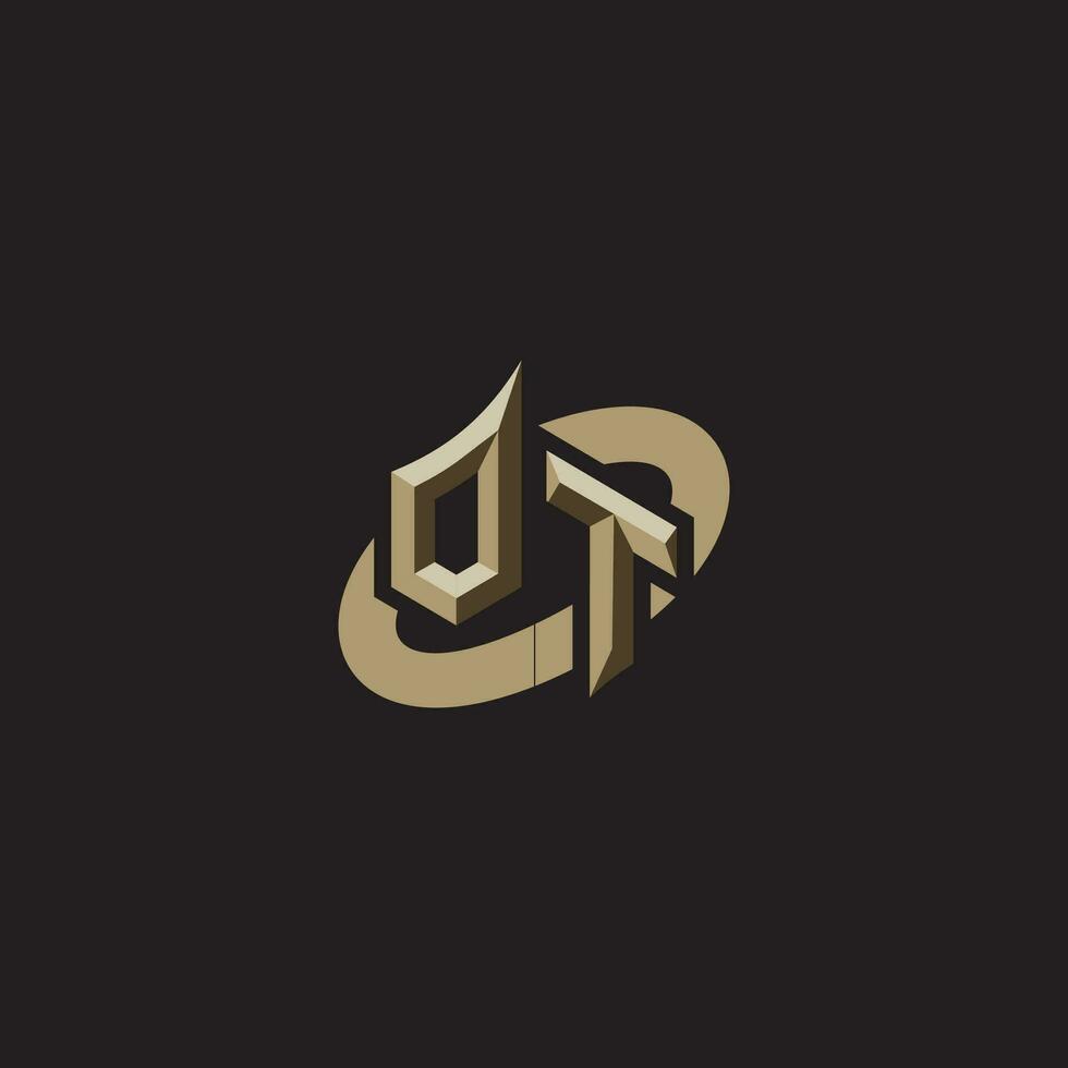 OT initials concept logo professional design esport gaming vector