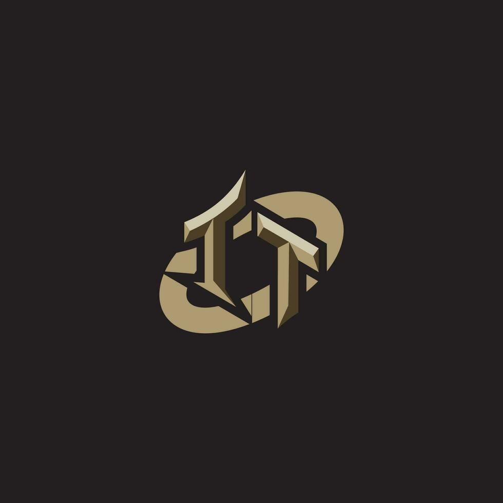 TT initials concept logo professional design esport gaming vector