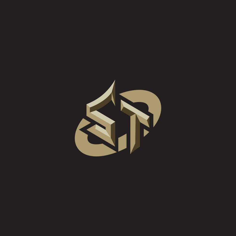 ST initials concept logo professional design esport gaming vector