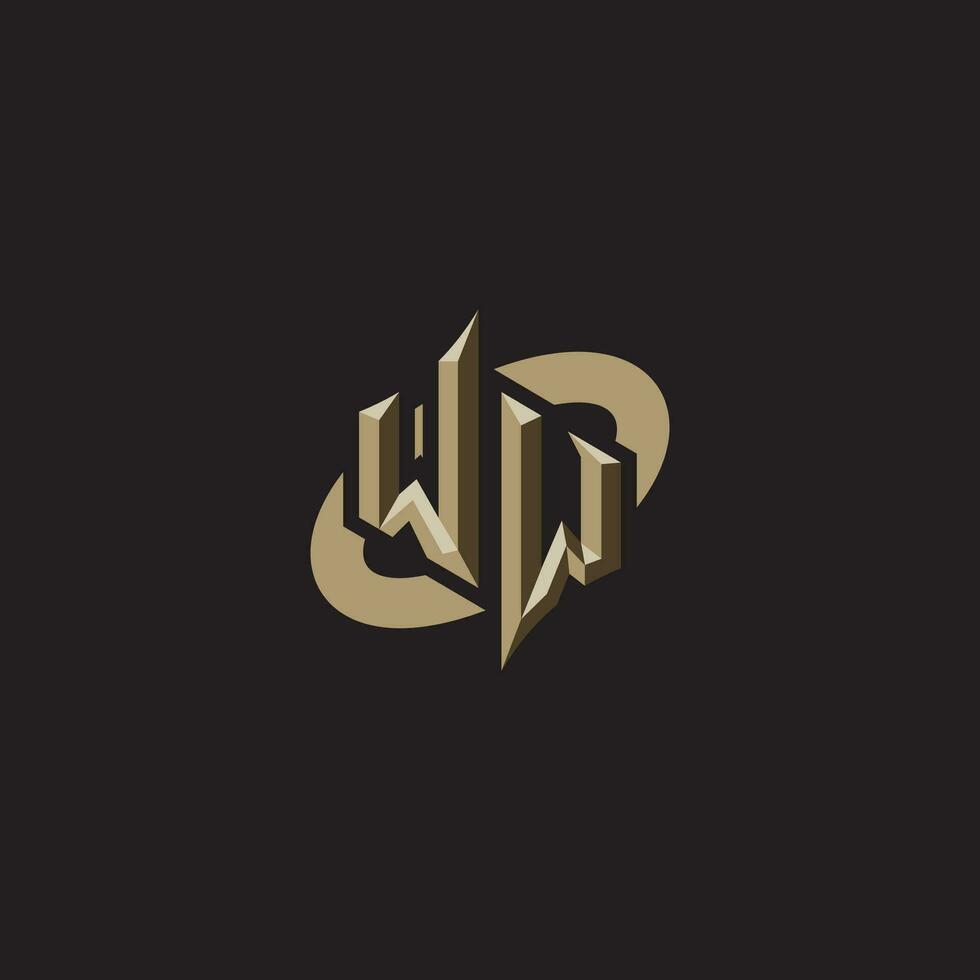 WW initials concept logo professional design esport gaming vector