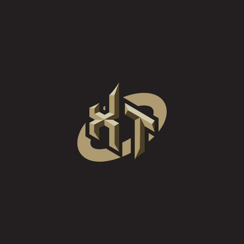 XT initials concept logo professional design esport gaming vector