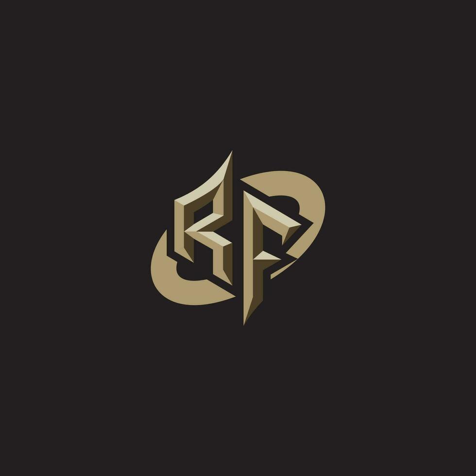 RF initials concept logo professional design esport gaming vector