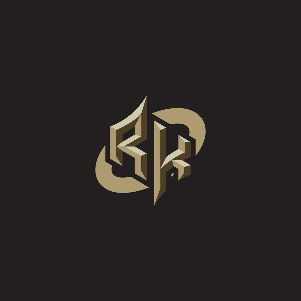 RK initials concept logo professional design esport gaming vector