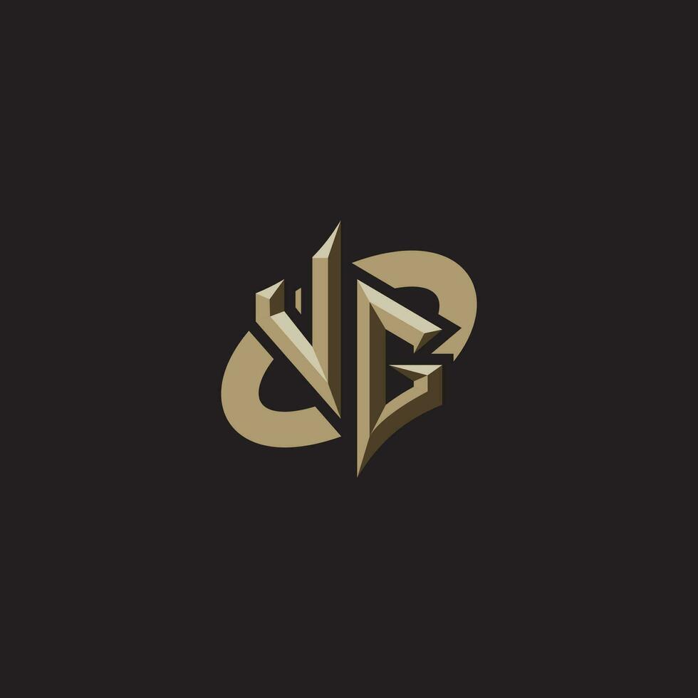 VG initials concept logo professional design esport gaming vector