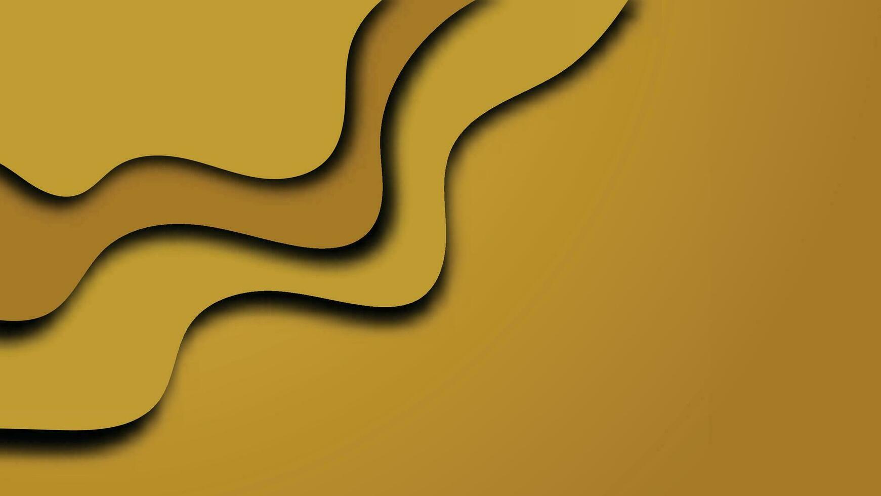abstract gold color paper cut background with blank space for graphic design element vector