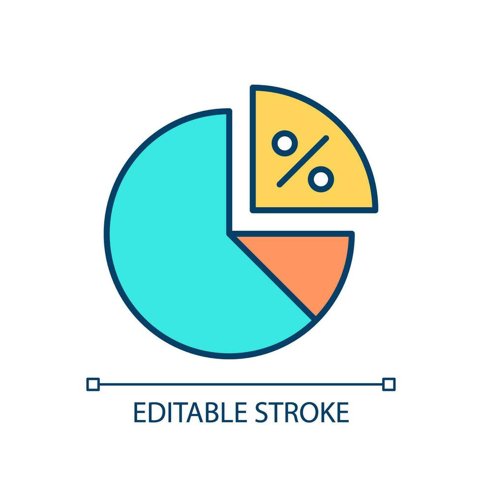 2D editable commission icon representing C2C, isolated vector, multicolor thin line illustration. vector