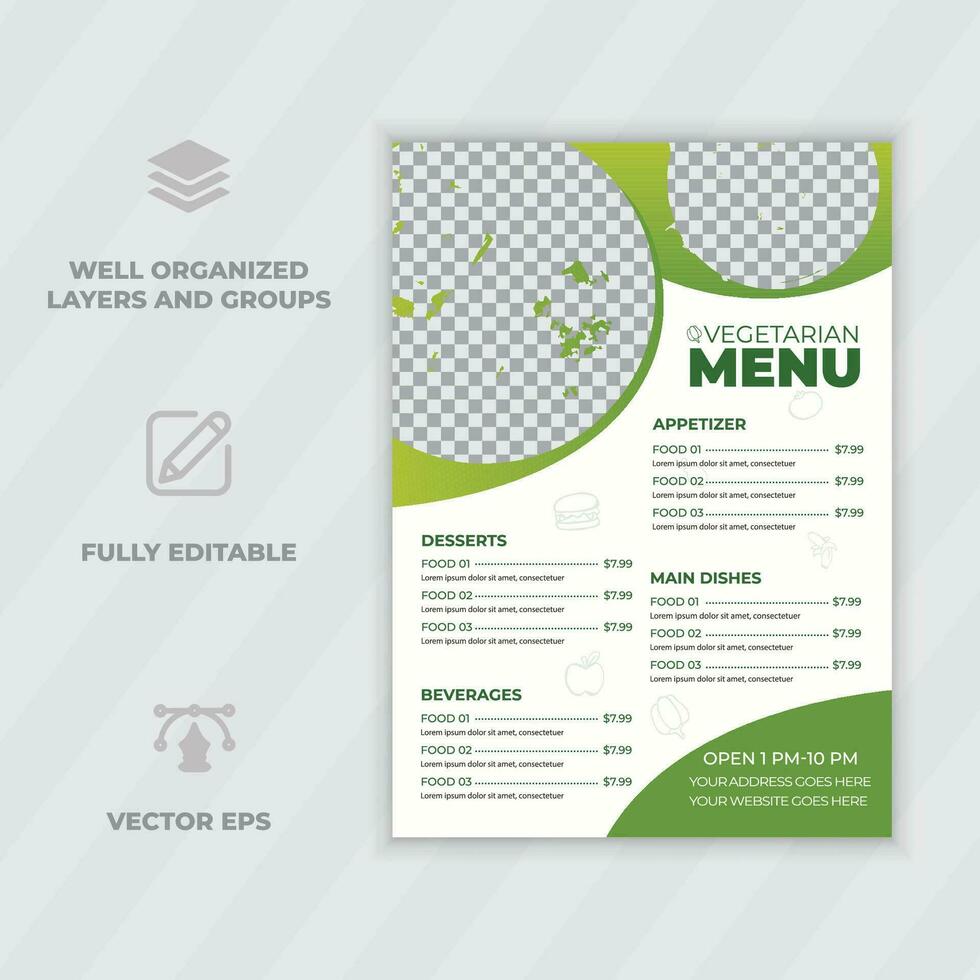 comida menú y restaurante volantes diseño modelo gratis vector rápido comida menú Pro vector