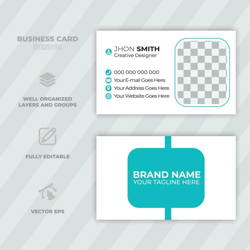 Professional business card template Modern and clean business card template Clean style modern business card template vector