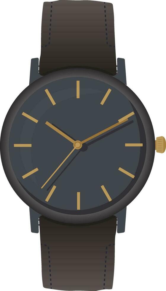 Fancy watch ,illustration, vector on white background.