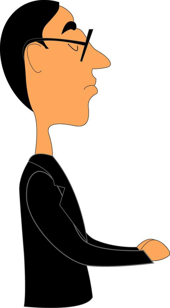 Image of black suit, vector or color illustration.