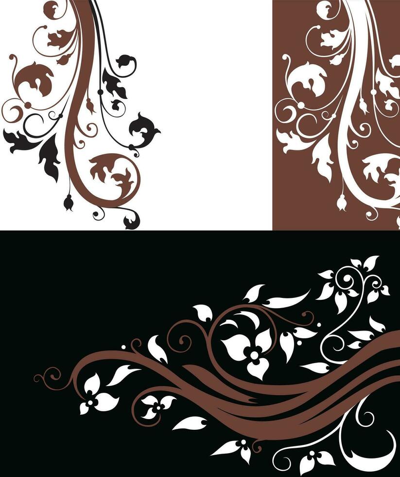 Floral wedding card vector