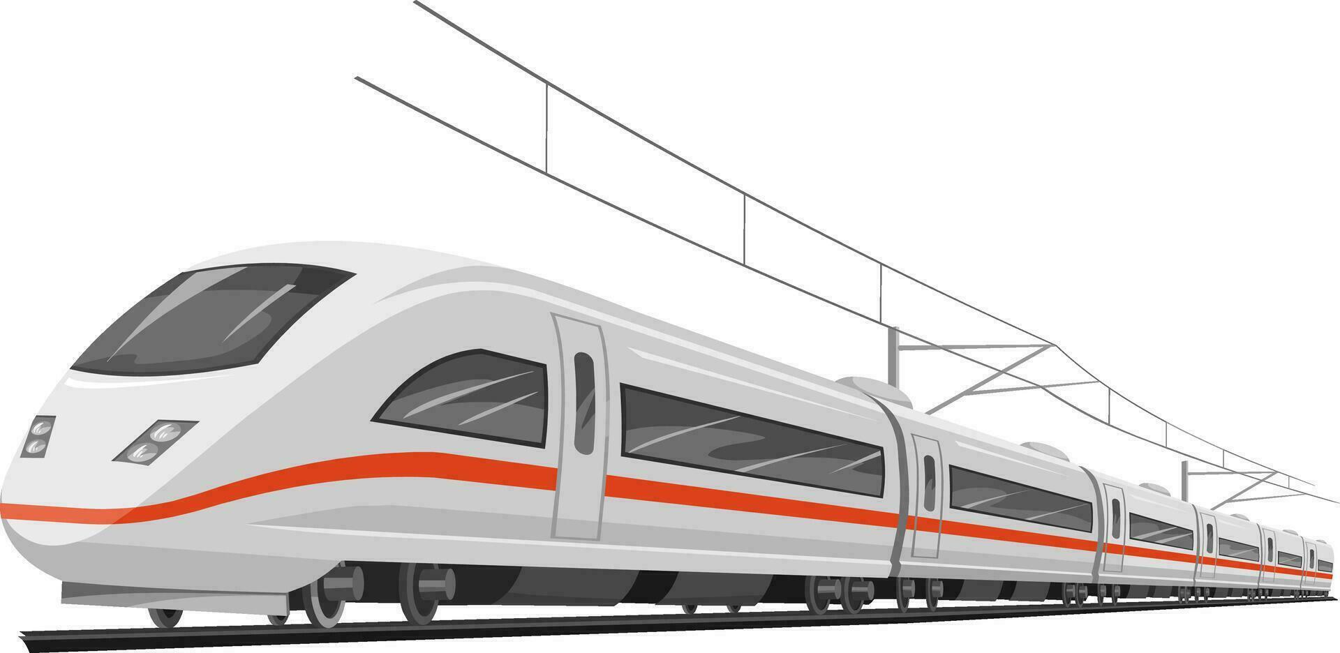 vector de velocidad tren.