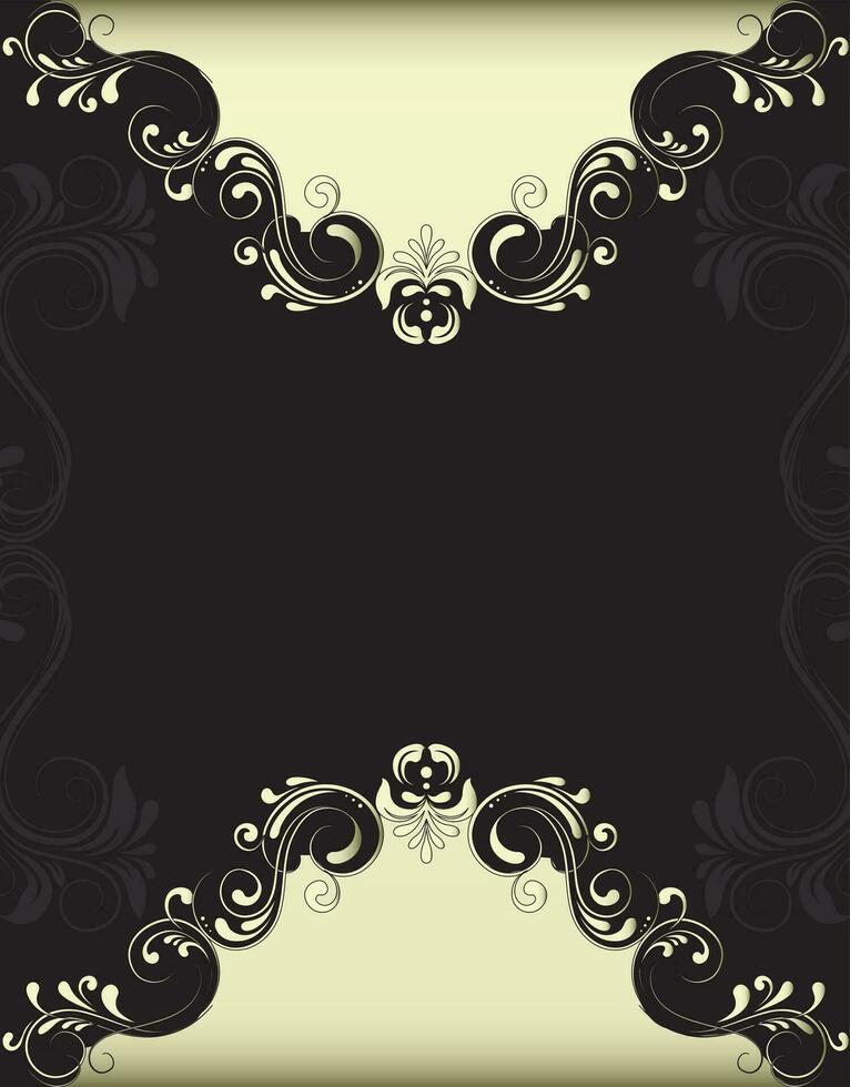 Abstract floral invitation card vector