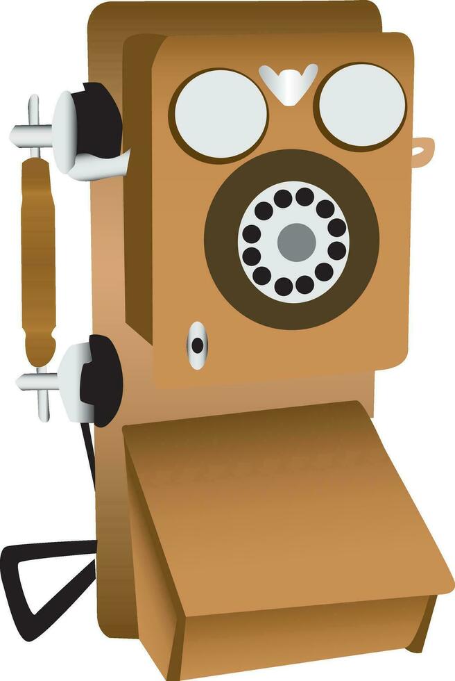 Old phone illustration vector