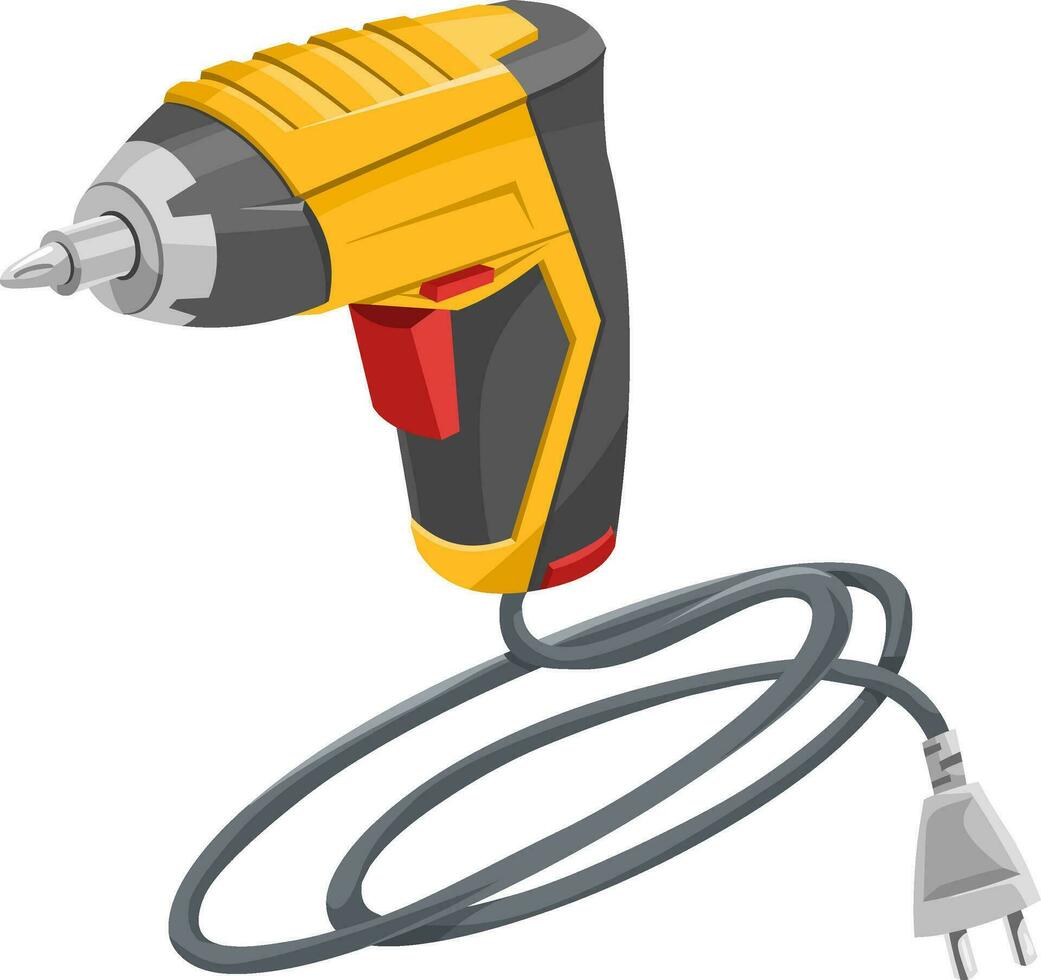 Vector of drill machine.
