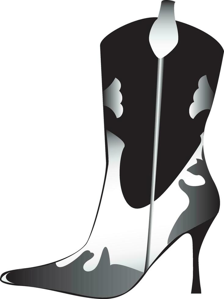 High heeled womans boot vector