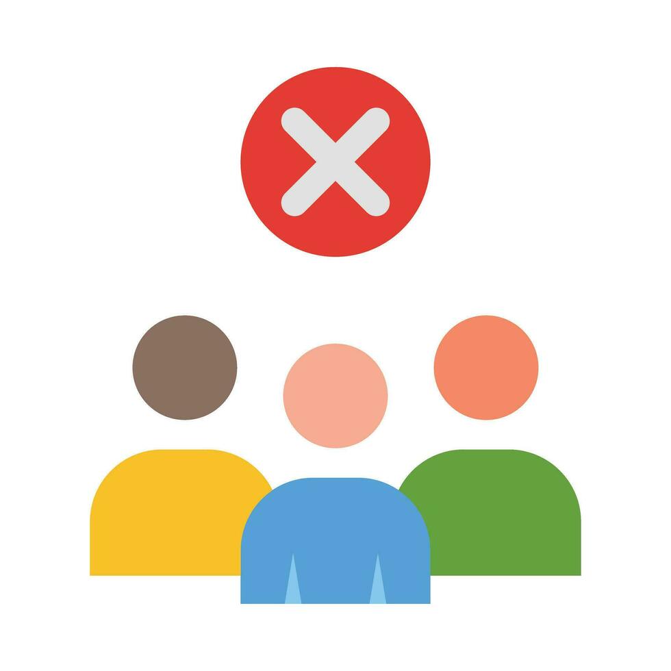 Avoid Crowds Vector Flat Icon For Personal And Commercial Use.
