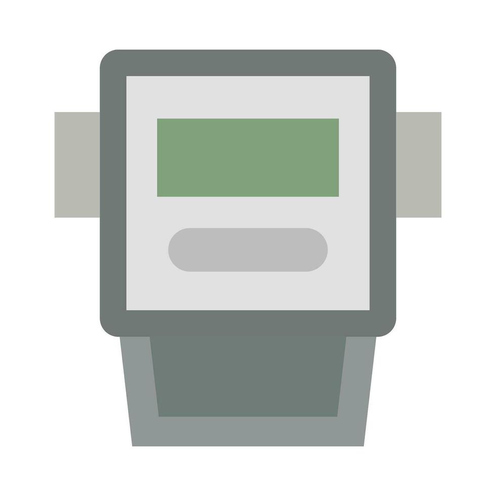 Electric Meter Vector Flat Icon For Personal And Commercial Use.