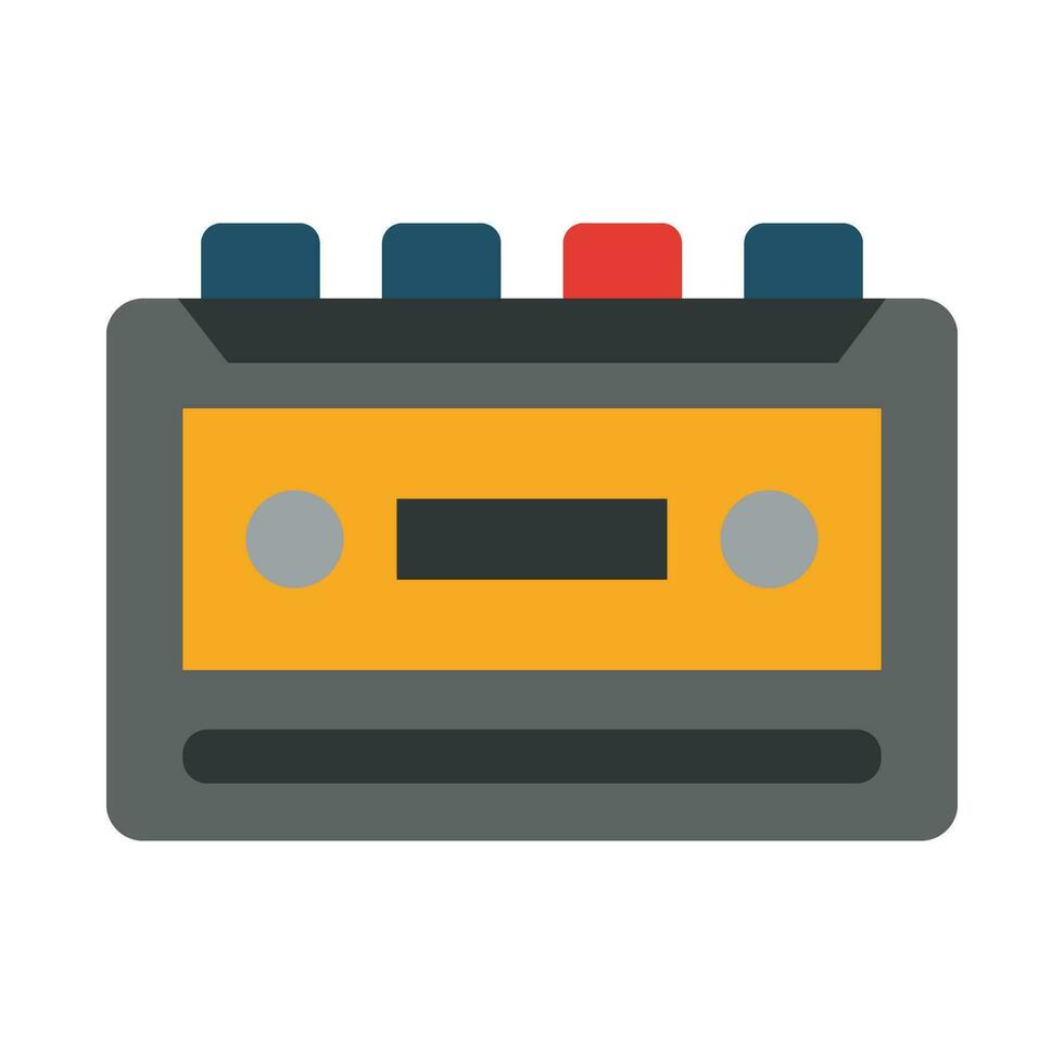 casete grabadora vector plano icono para personal y comercial usar.