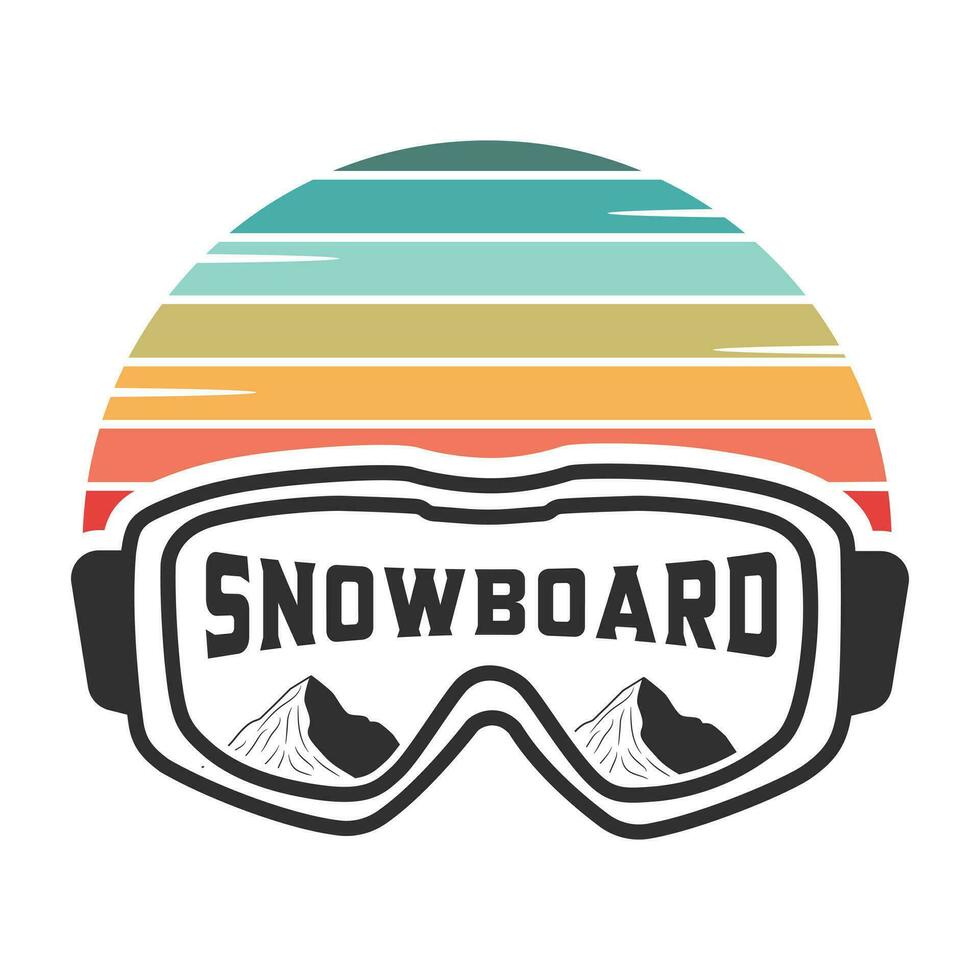 Vintage Snowboarding Typography, Retro Snowboard Typography, Classic Snowboarding Artwork, Old-School Snowboarding Design, Retro Typography, Vintage Design, Snowboarding Typography Inspiration vector
