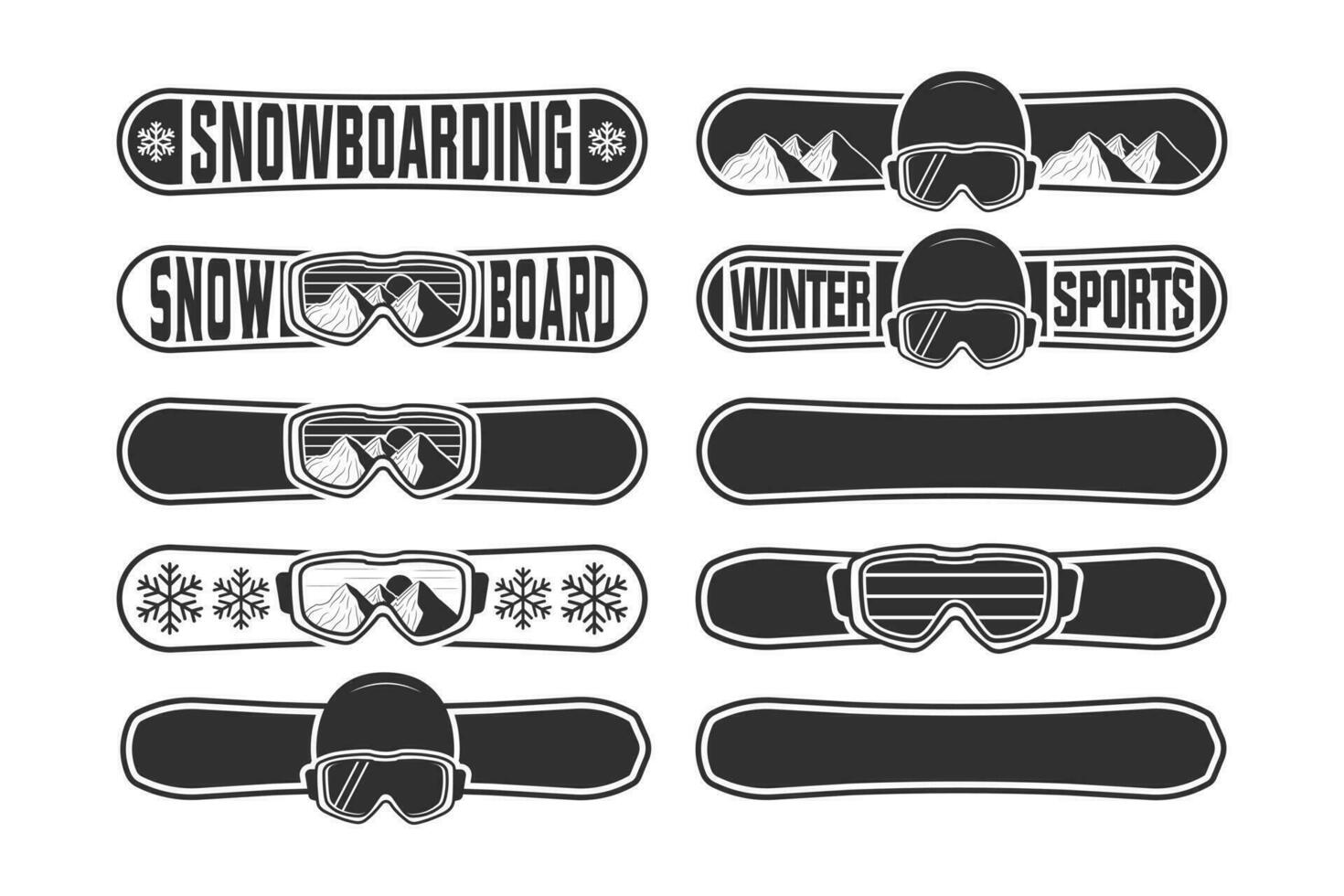 Snowboarding vector ilustración, tabla de snowboard tipografía, extremo snowboarder gráfico diseño, Snowboarding vector obra de arte, aventurero snowboarder silueta, vibrante Snowboarding escena vector