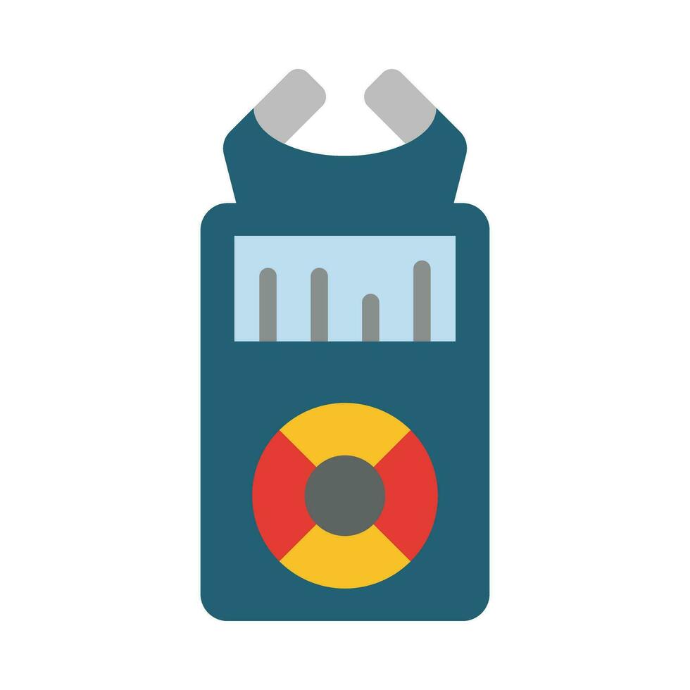 Audio Recorder Vector Flat Icon For Personal And Commercial Use.