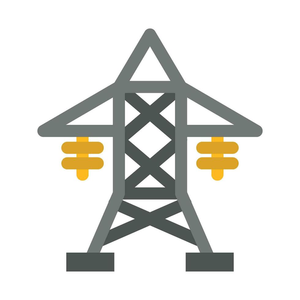 Electric Tower Vector Flat Icon For Personal And Commercial Use.