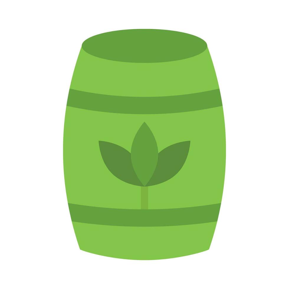 Eco Barrel Vector Flat Icon For Personal And Commercial Use.