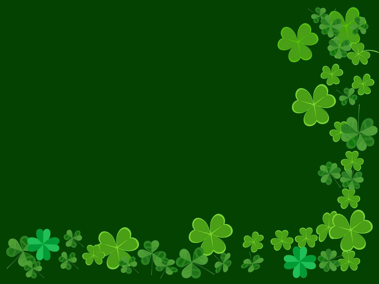 Green background illustration Vector day with Patrick Shamrock