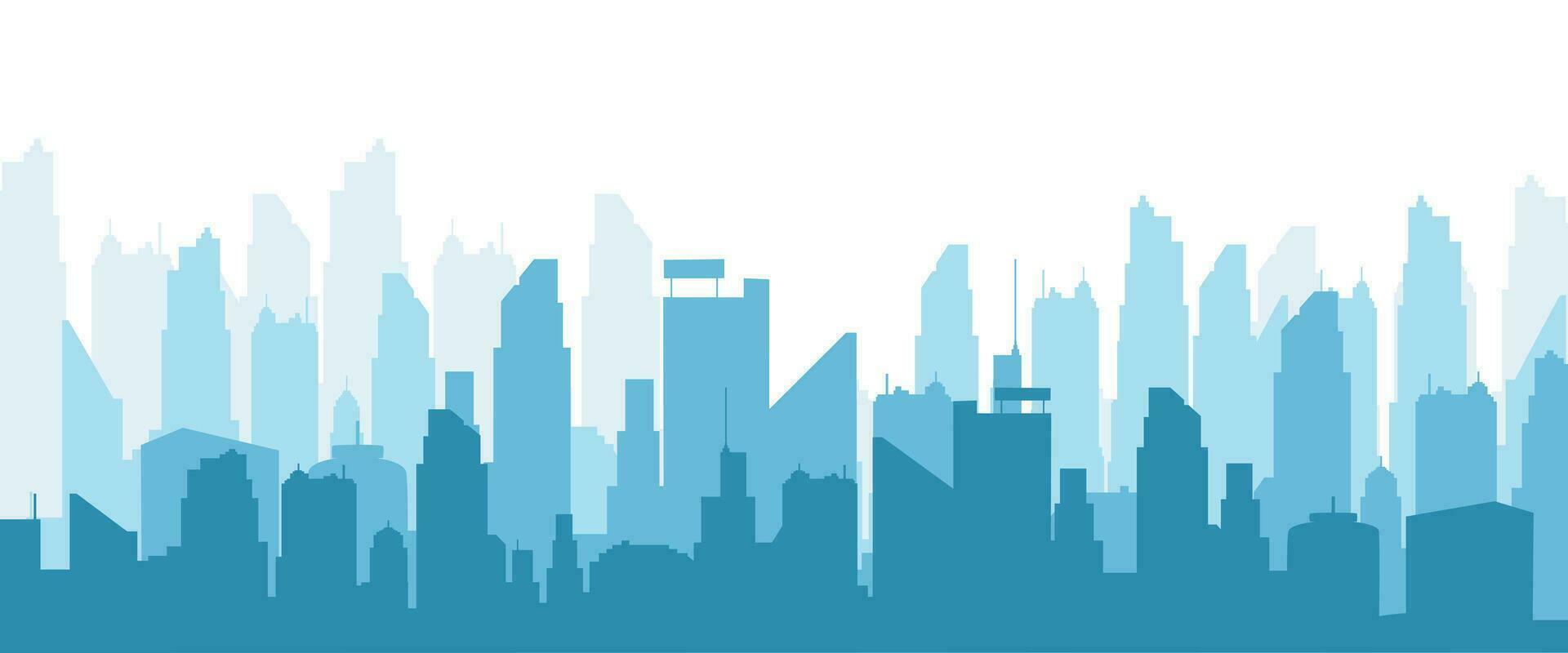 moderno silueta de el ciudad.panoramica torre ilustración bandera vector