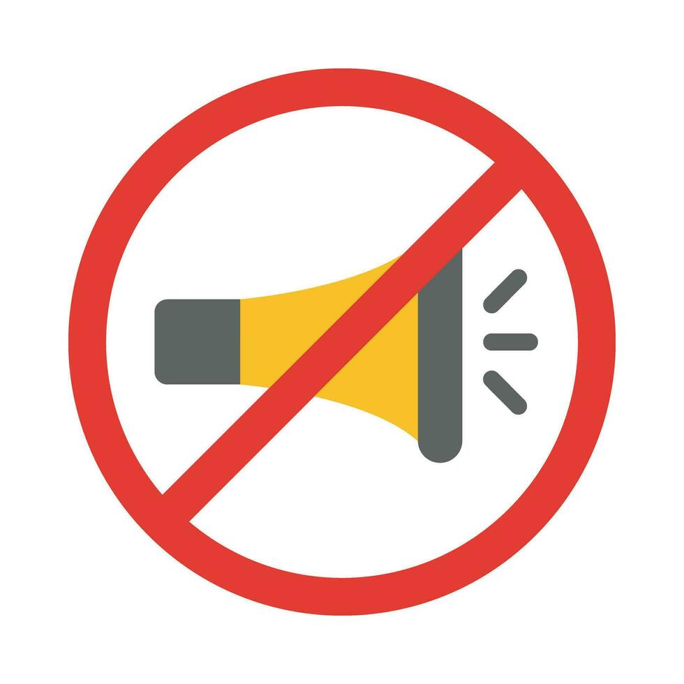 No Horn Vector Flat Icon For Personal And Commercial Use.