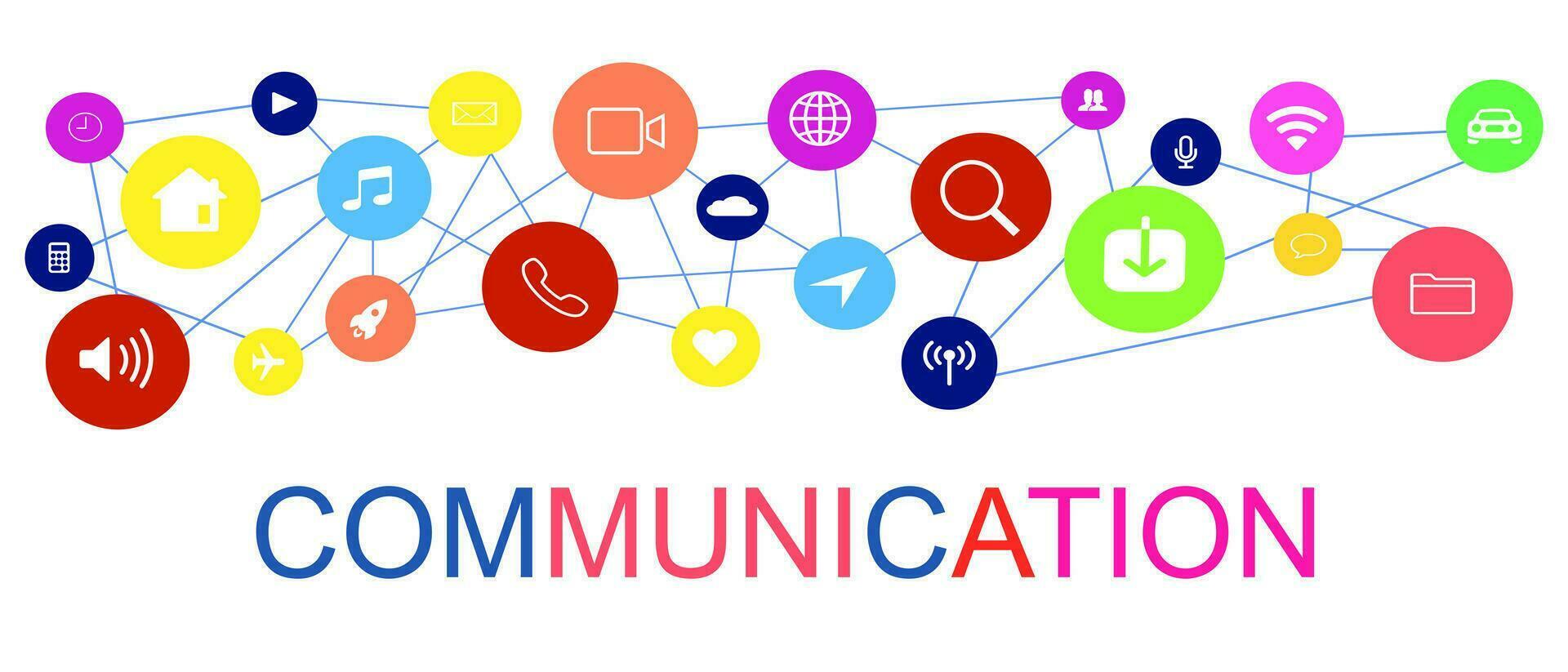 Vector of a communication concept.Colorful interactive communication
