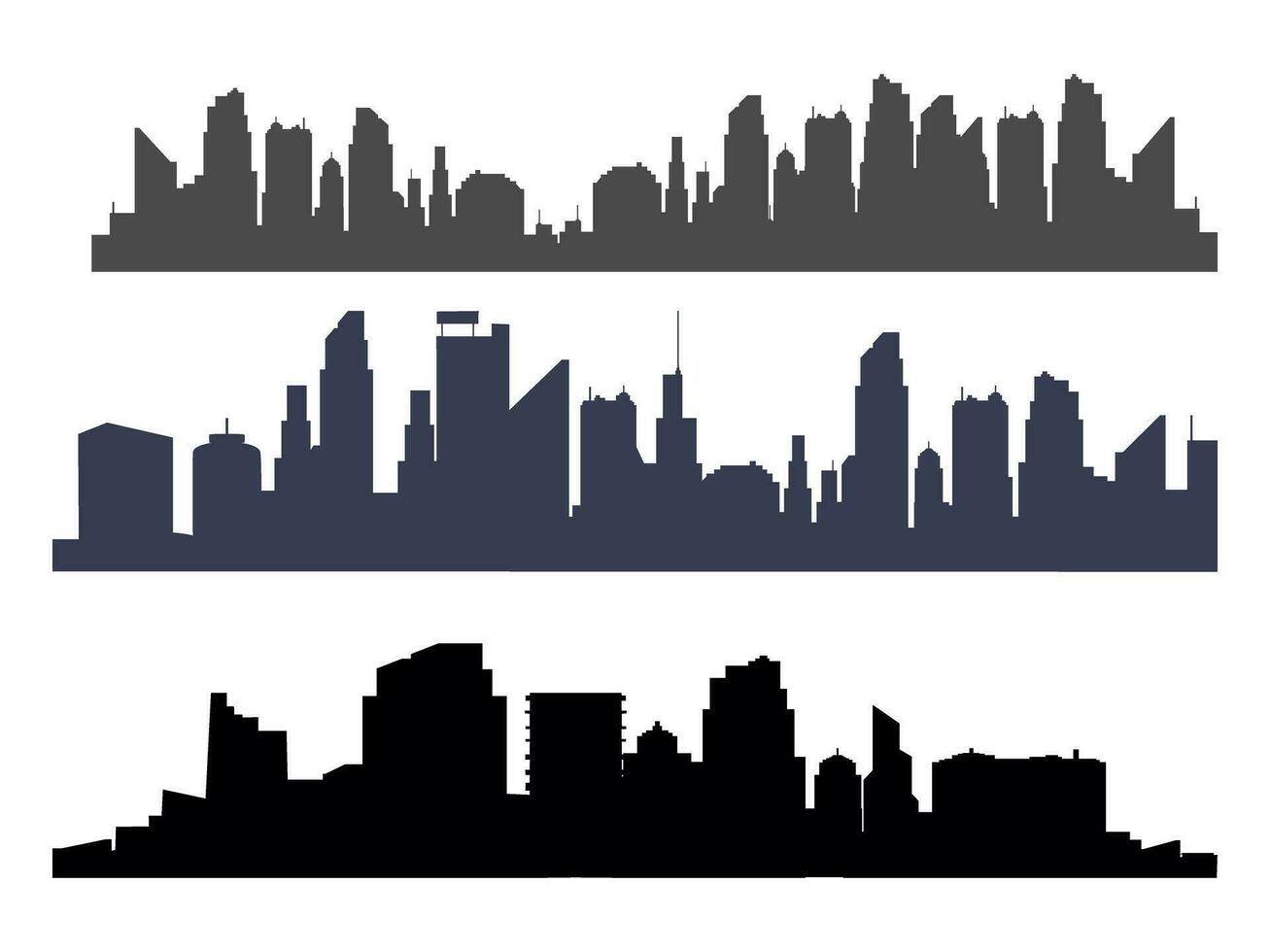 vector Silhouette of the city.panoramic tower on transparent background