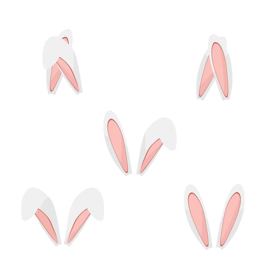 Set of rabbits's ears vector