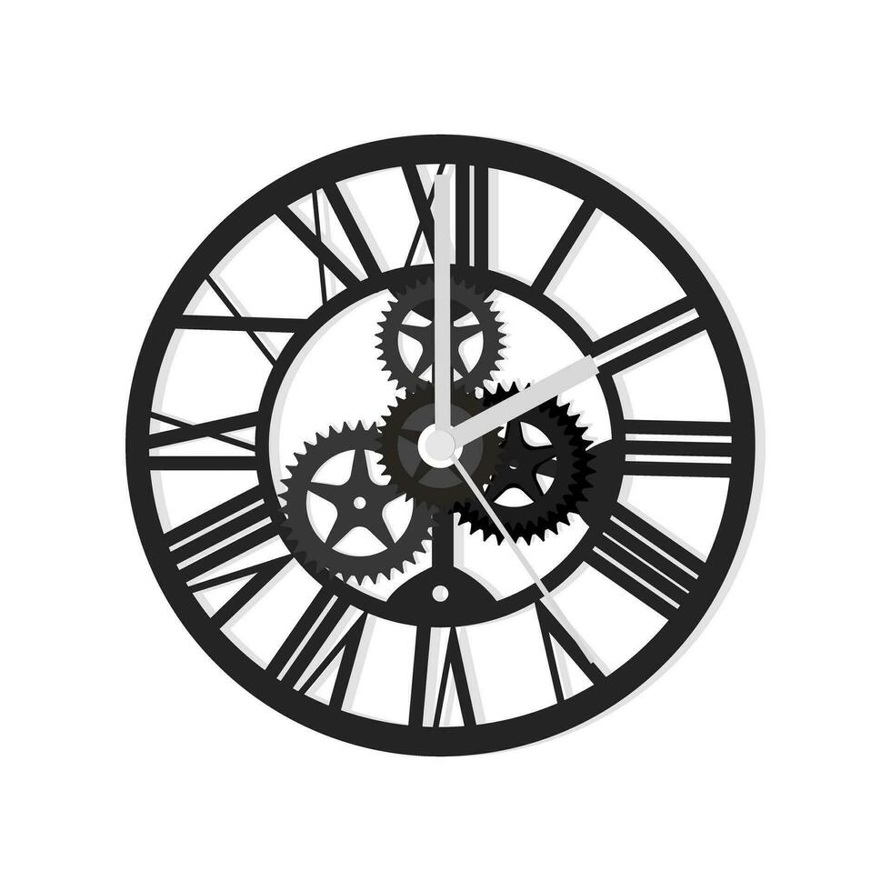 el mecanismo de retro reloj vector