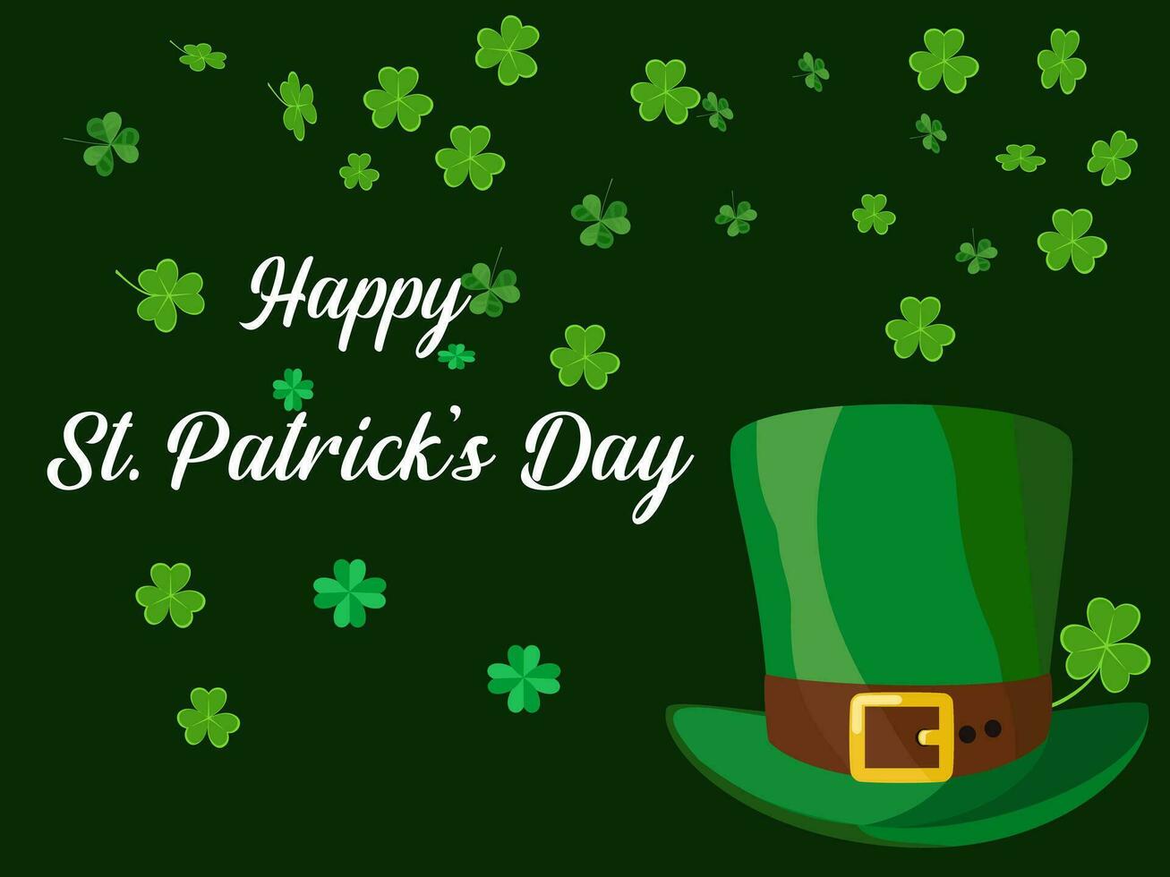 Green Background Happy St. Patrick's Day vector