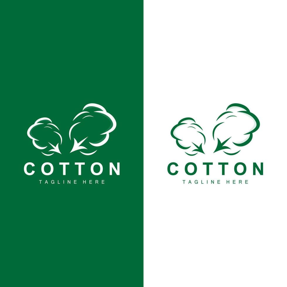 Cotton Logo Plant Design Vector Templet Symbol