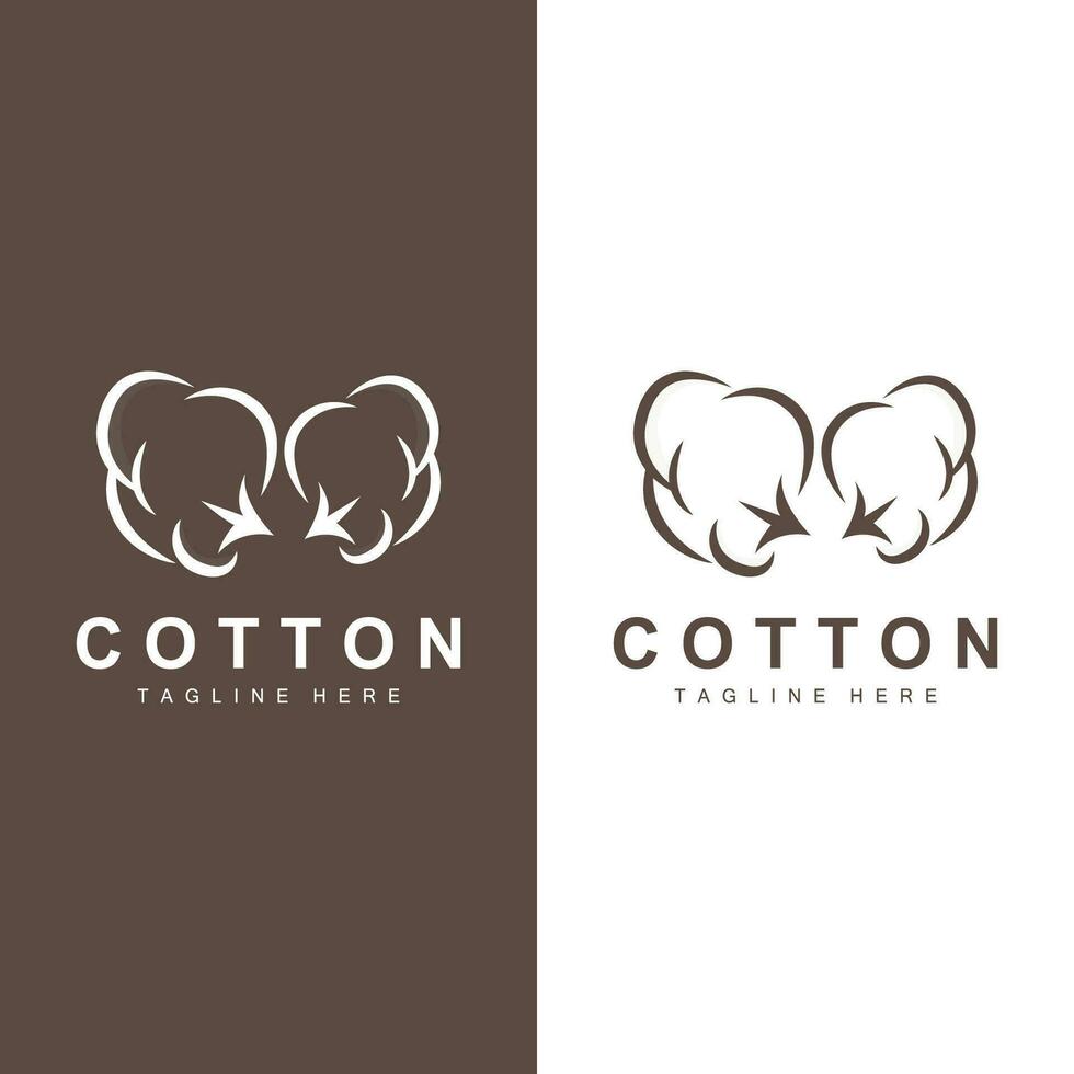 Cotton Logo Plant Design Vector Templet Symbol