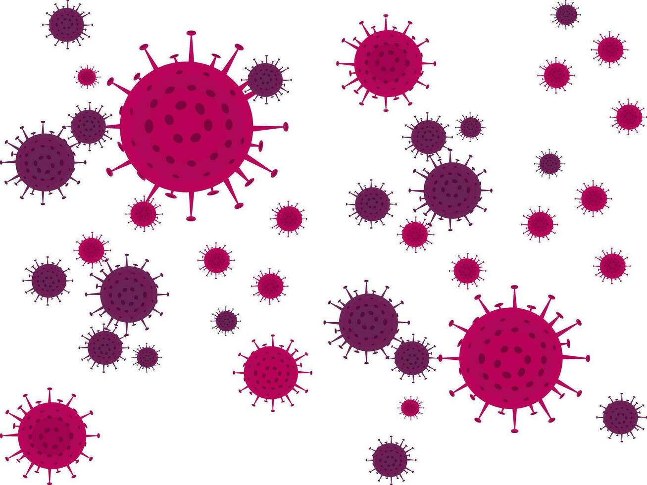 Chinese respiratory infection coronavirus 2019-ncov, a microscopic view of floating cells vector