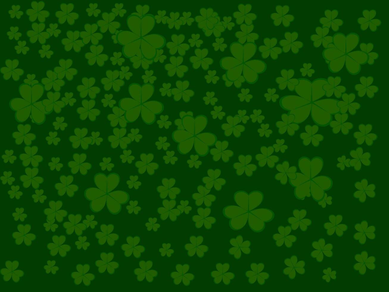 Seamless shamrock day saint patrick's day green background vector