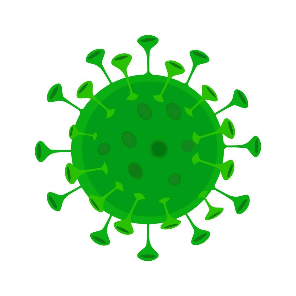 virus verde corona codicioso diecinueve en un transparente antecedentes vector