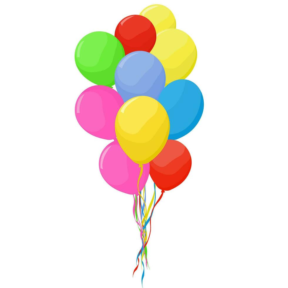 feliz cumpleaños globos vector
