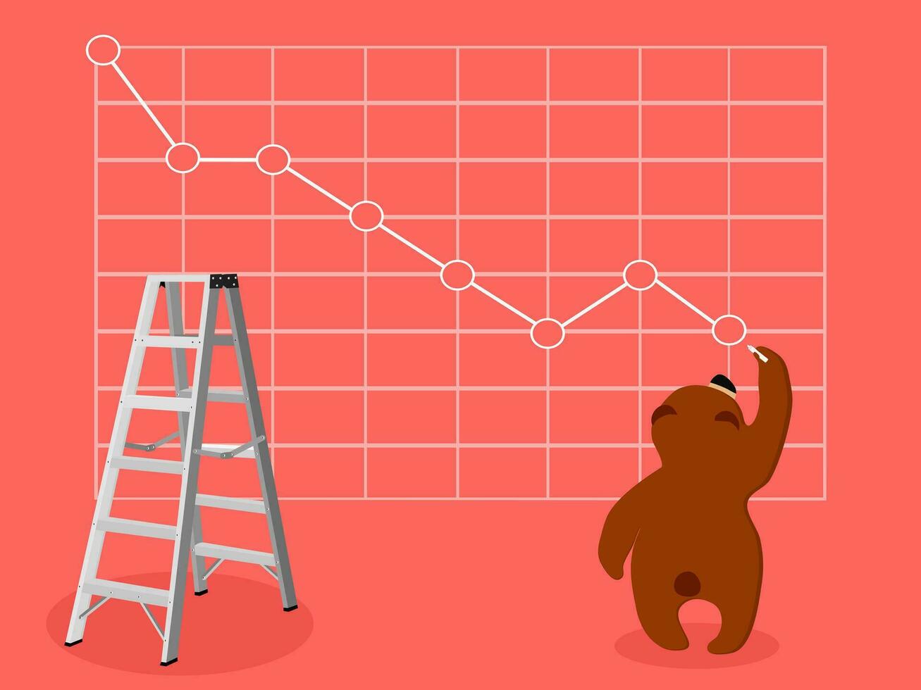 oso equilibrado el grafico vector