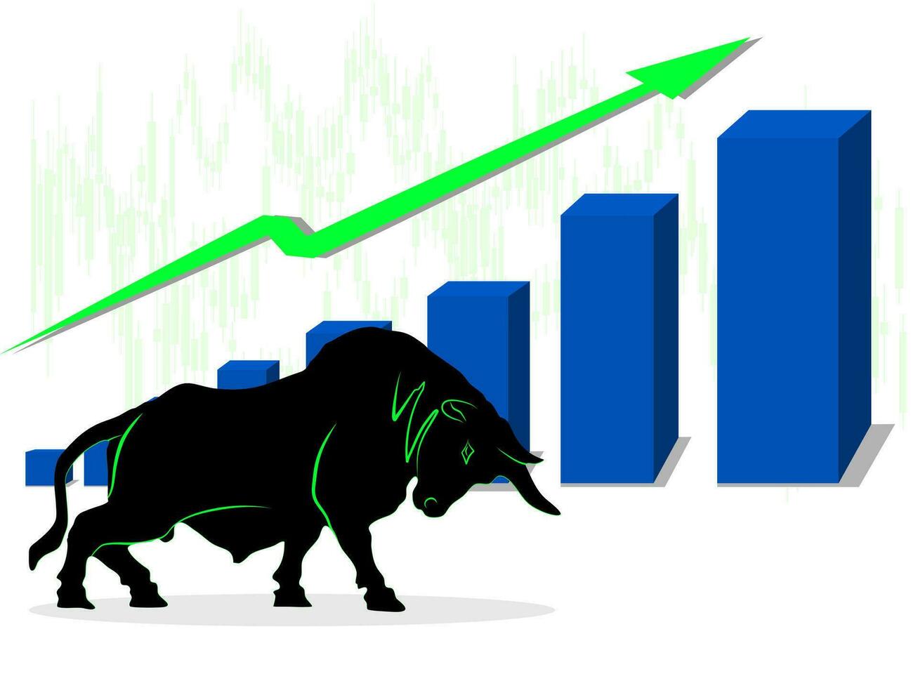 Bull market vector