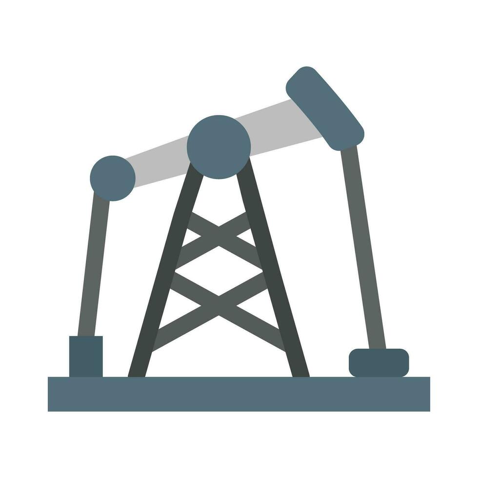 Oil Mining Vector Flat Icon For Personal And Commercial Use.