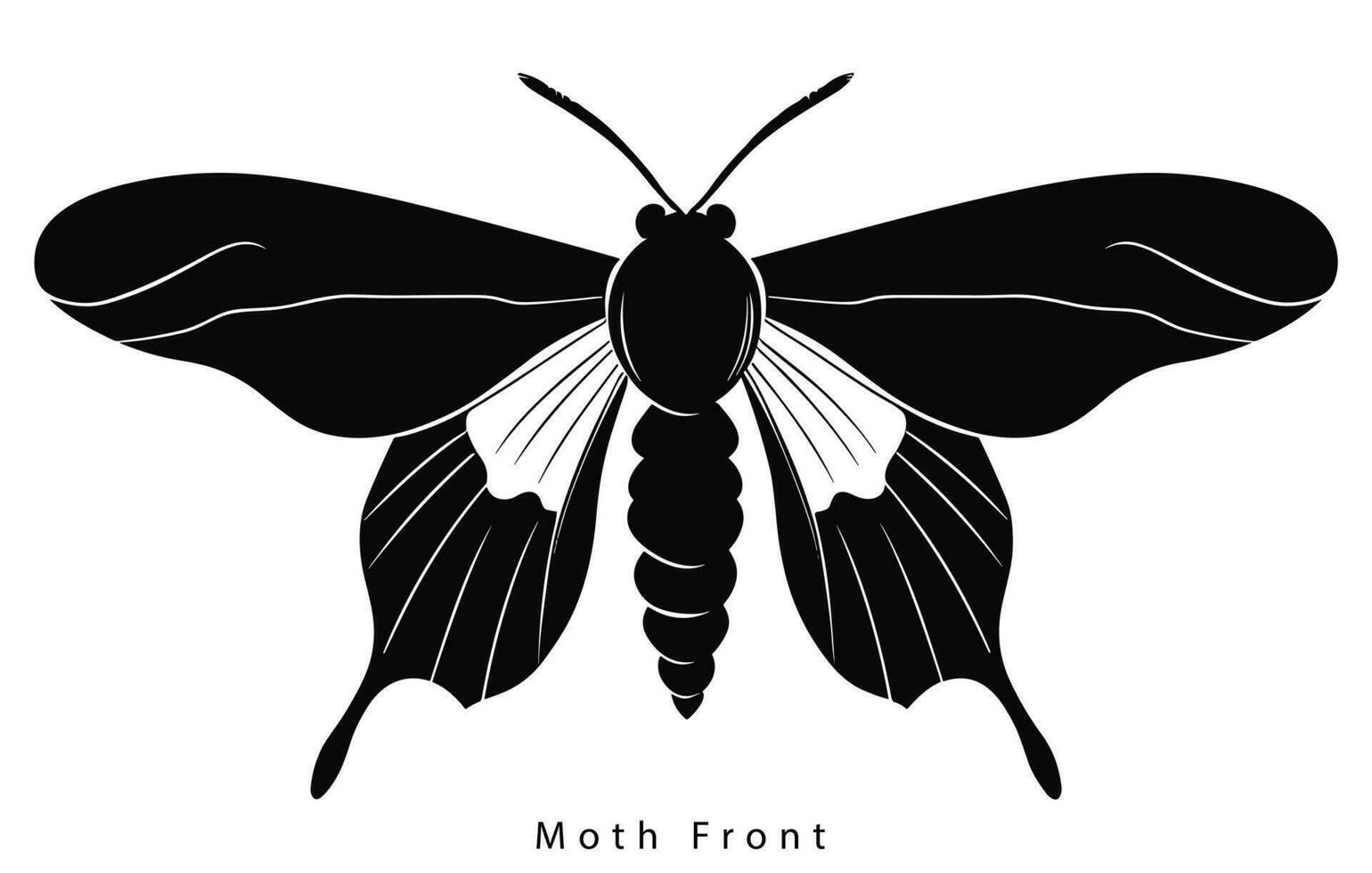 Monarch butterfly silhouette. Vector illustration